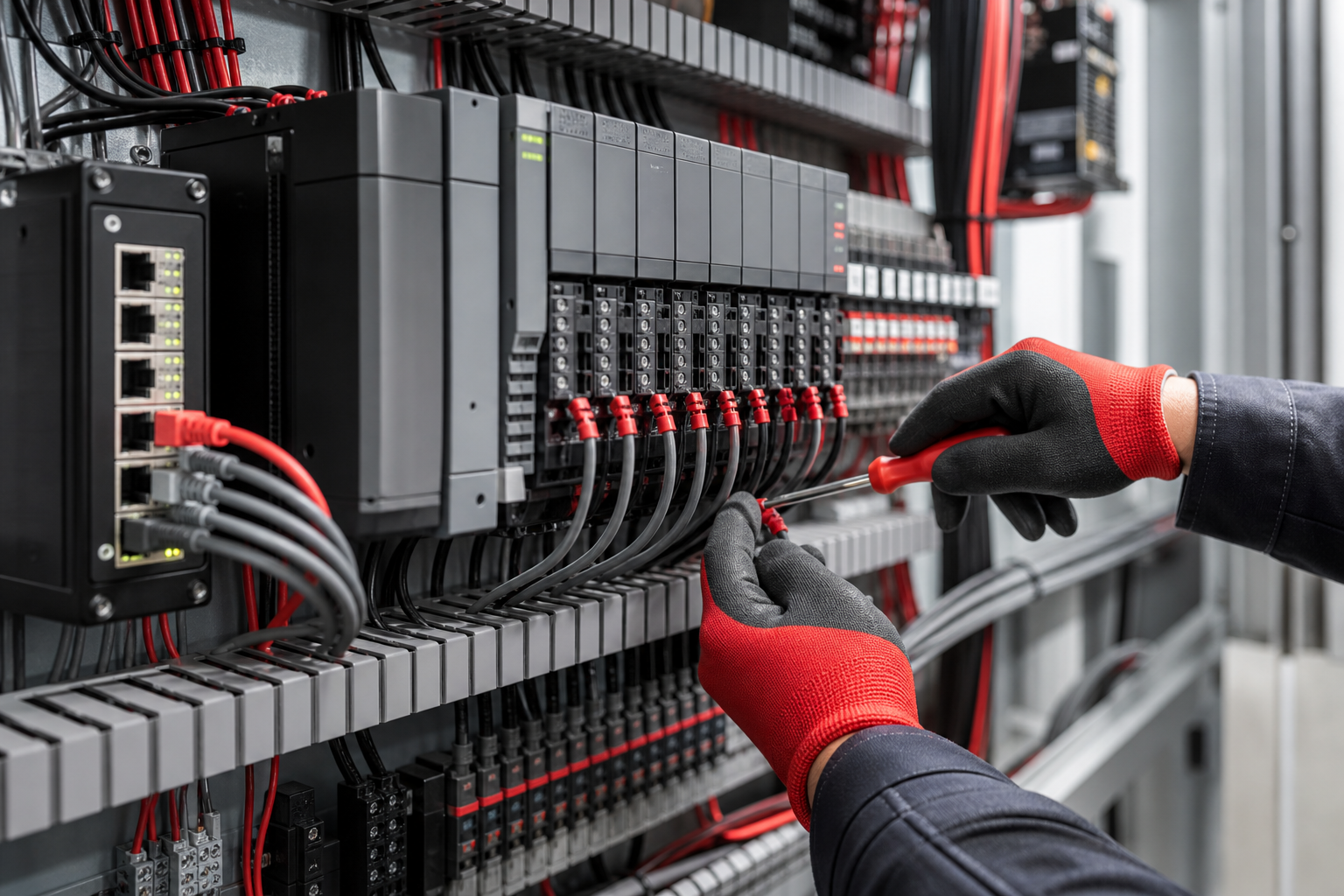 Industrial automation controls cabinet